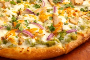 Hatch Chicken Enchilada pizza